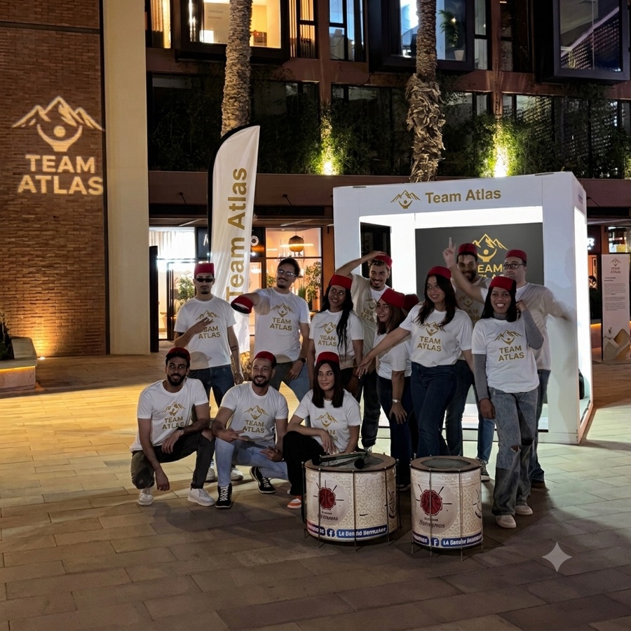 Soirée d'entreprise Team Atlas avec percussions